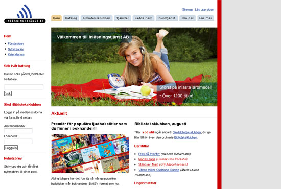 Screenshot - www.inlasningstjanst.se