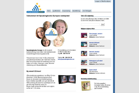 Screenshot - www.speakingbooks.se